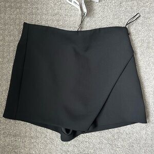Zara Black Mini Skort Skirt Size XS NWT